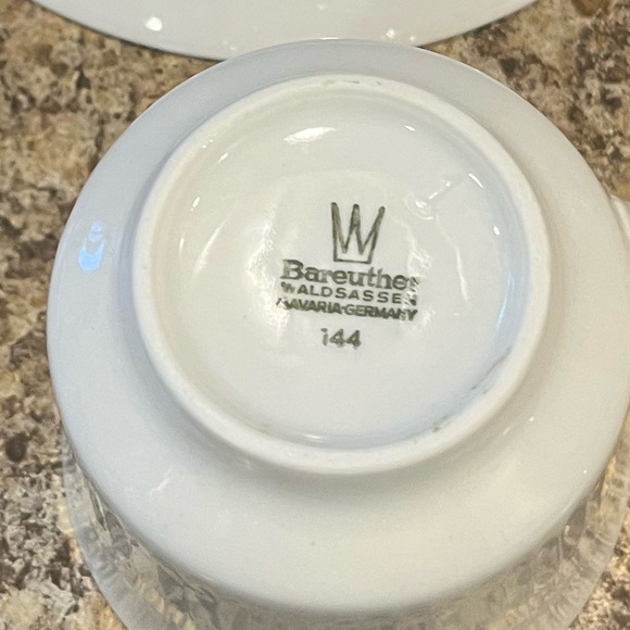 Vintage Bareuther Pink Rose and Floral Teacup and Saucer Made in Bavaria - Picture 12 of 13